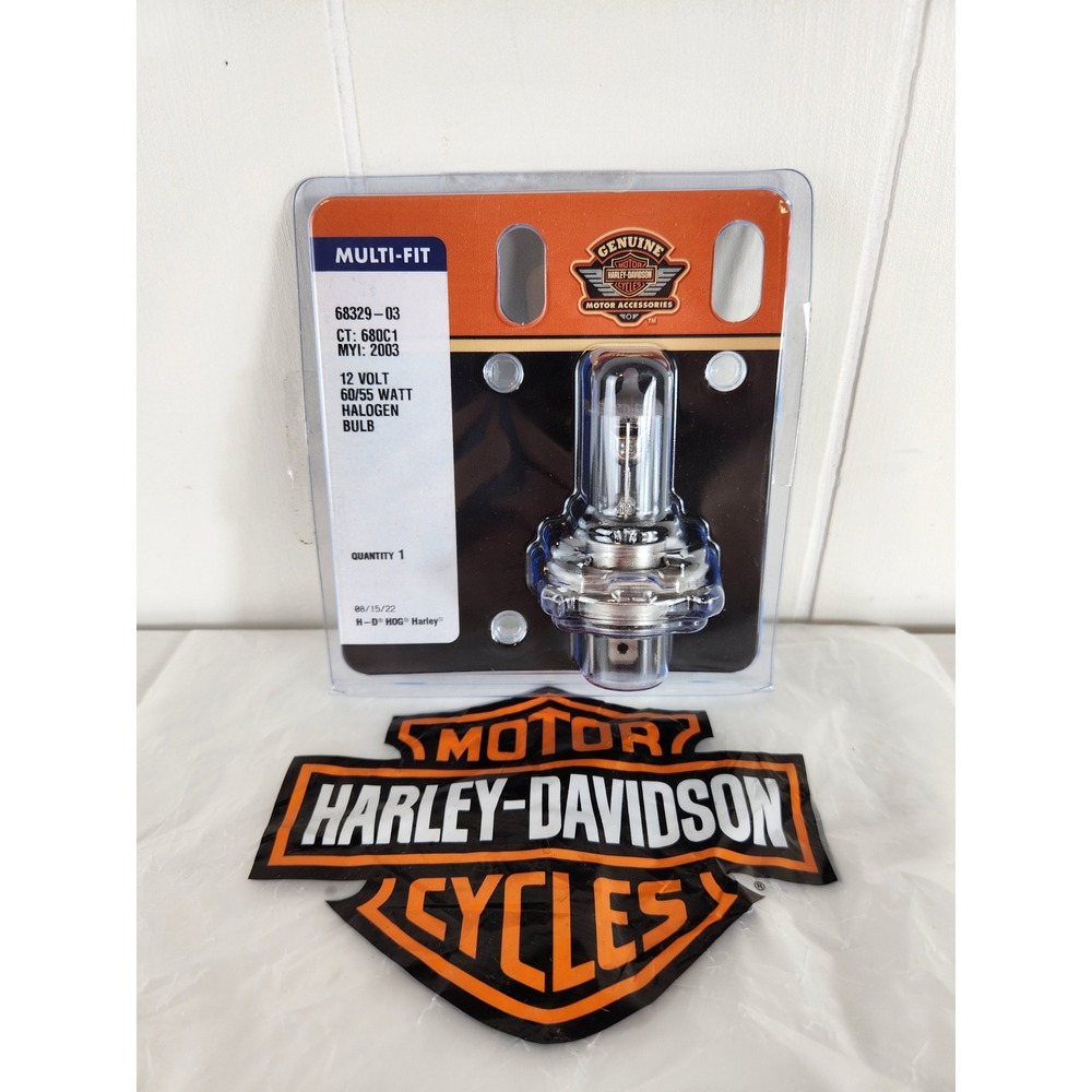 Harley-Davidson 12V 60/55W Halogen Headlight Bulb Multi-Fit 68329-03 New OEM